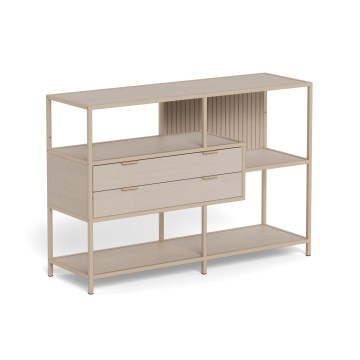Bibliotecă SARON 114x78 cm gri
