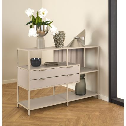 Bibliotecă SARON 114x78 cm gri