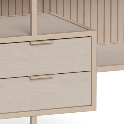 Bibliotecă SARON 114x78 cm gri
