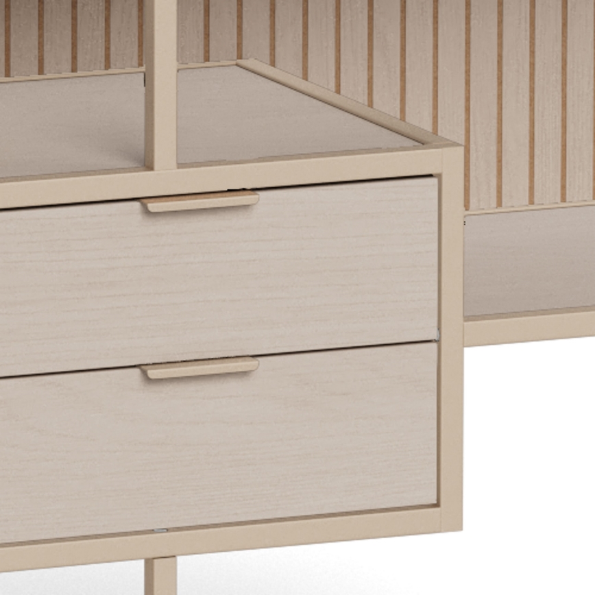 Bibliotecă SARON 114x78 cm gri