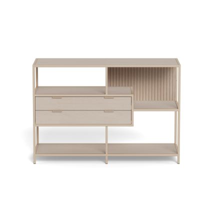 Bibliotecă SARON 114x78 cm gri