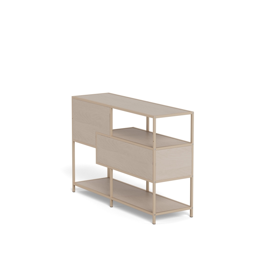 Bibliotecă SARON 114x78 cm gri