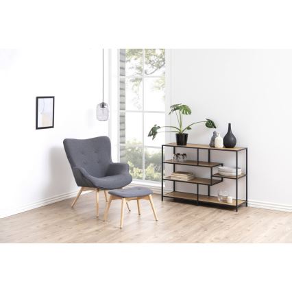 Bibliotecă SARON stejar/negru