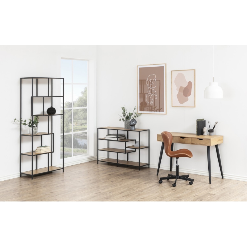 Bibliotecă SARON stejar/negru