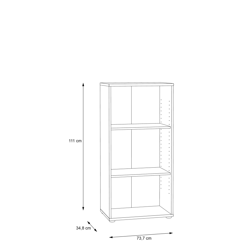 Bibliotecă URAN, stejar Artisan