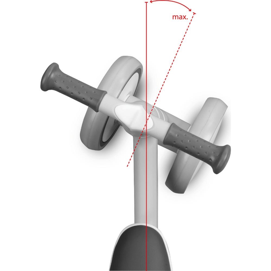 Bicicletă fără pedale KVADROLET gri/roz