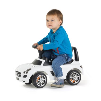 Bicicletă fără pedale Mercedes albă/neagră