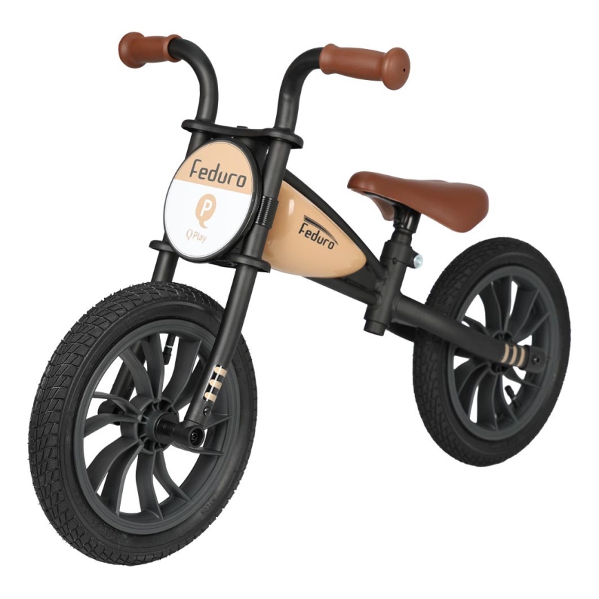 Bicicletă fără pedale QPlay FEDURO negru/bej