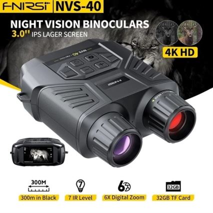 Binoclu cu vedere nocturnă 6x25, cu baterie de 4000 mAh