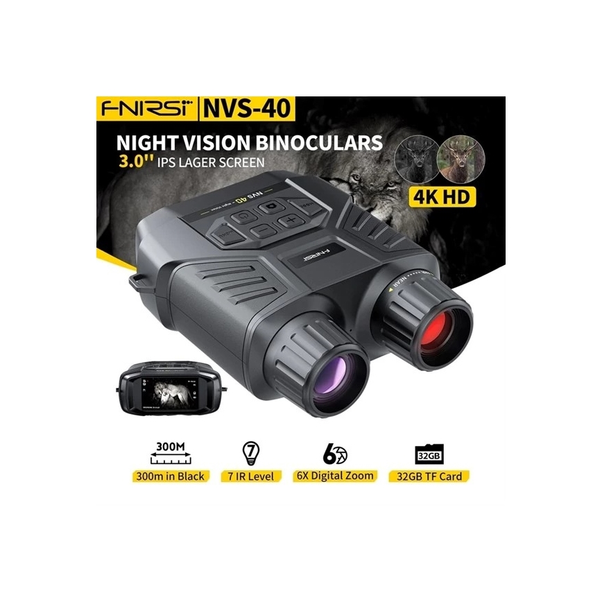Binoclu cu vedere nocturnă 6x25, cu baterie de 4000 mAh