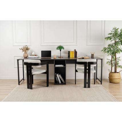 Birou CLARO 240x60 cm antracit/negru