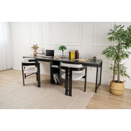 Birou CLARO 240x60 cm antracit/negru