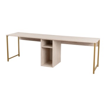 Birou CLARO 240x60 cm travertin/auriu