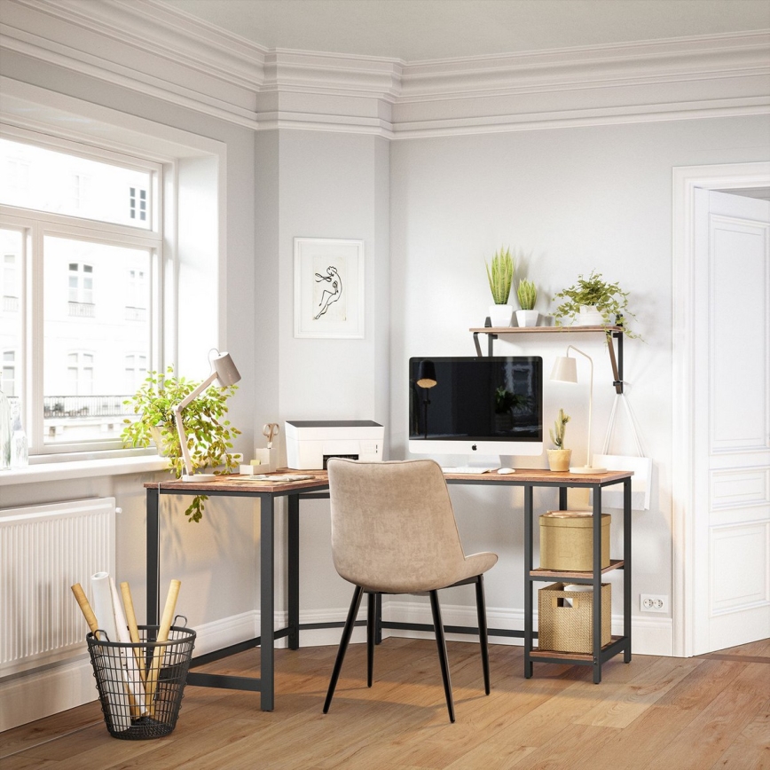 Birou de colț SOLEA maro/negru