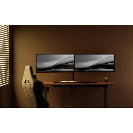 Birou cu înălțime reglabilă LEVANO 140x60 cm lemn/negru