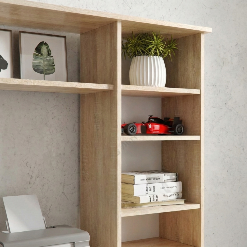 Birou cu poliță ELIAN 160x53 cm, stejar sonoma/alb