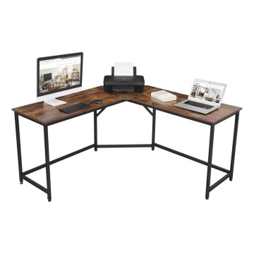 Birou de colț SOLEA maro/negru