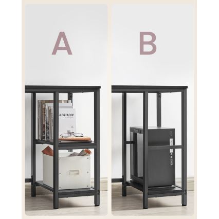 Birou de colț SOLEA, negru