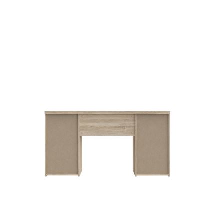 Birou de scris ARENO alb/stejar sonoma