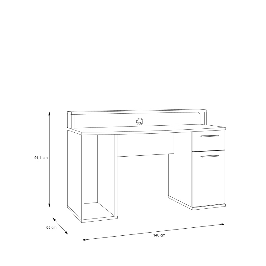 Birou iluminat IVAR, negru