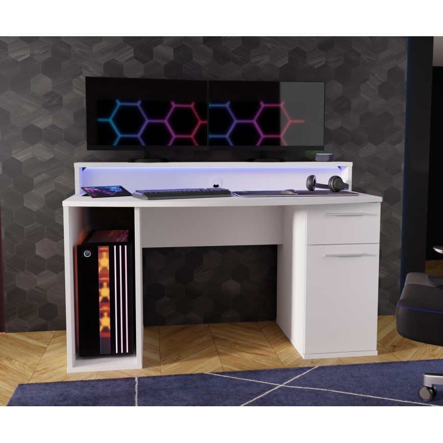 Birou IVAR cu iluminare integrată, alb