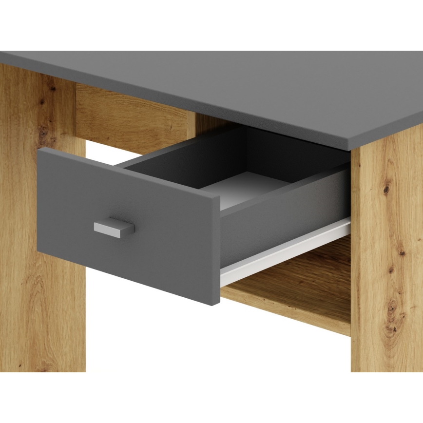 Birou RICO, stejar artisan/gri