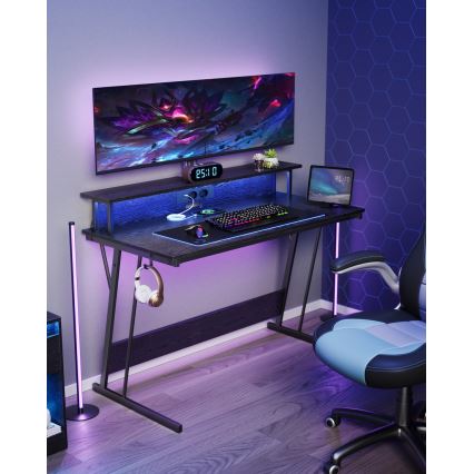 Birou SOLEA-X cu iluminare ambientală, negru