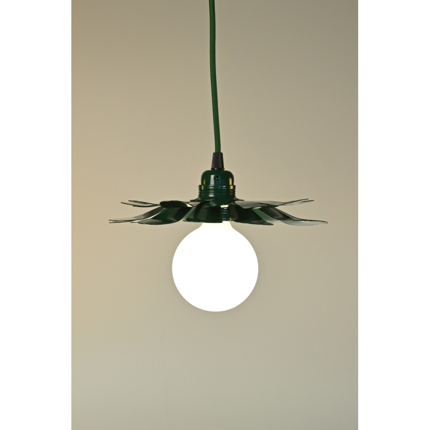 Bohemia-Design - Candelabru suspendat pe cablu 1xE27/60W/230V verde