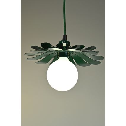 Bohemia-Design - Candelabru suspendat pe cablu 1xE27/60W/230V verde