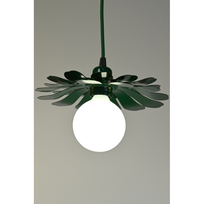Bohemia-Design - Candelabru suspendat pe cablu 1xE27/60W/230V verde