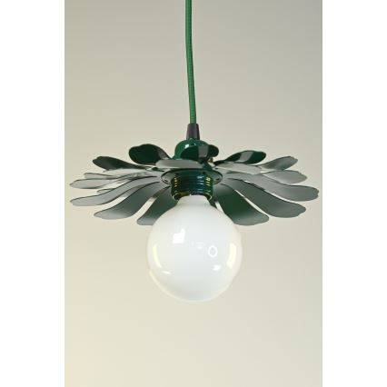 Bohemia-Design - Candelabru suspendat pe cablu 1xE27/60W/230V verde