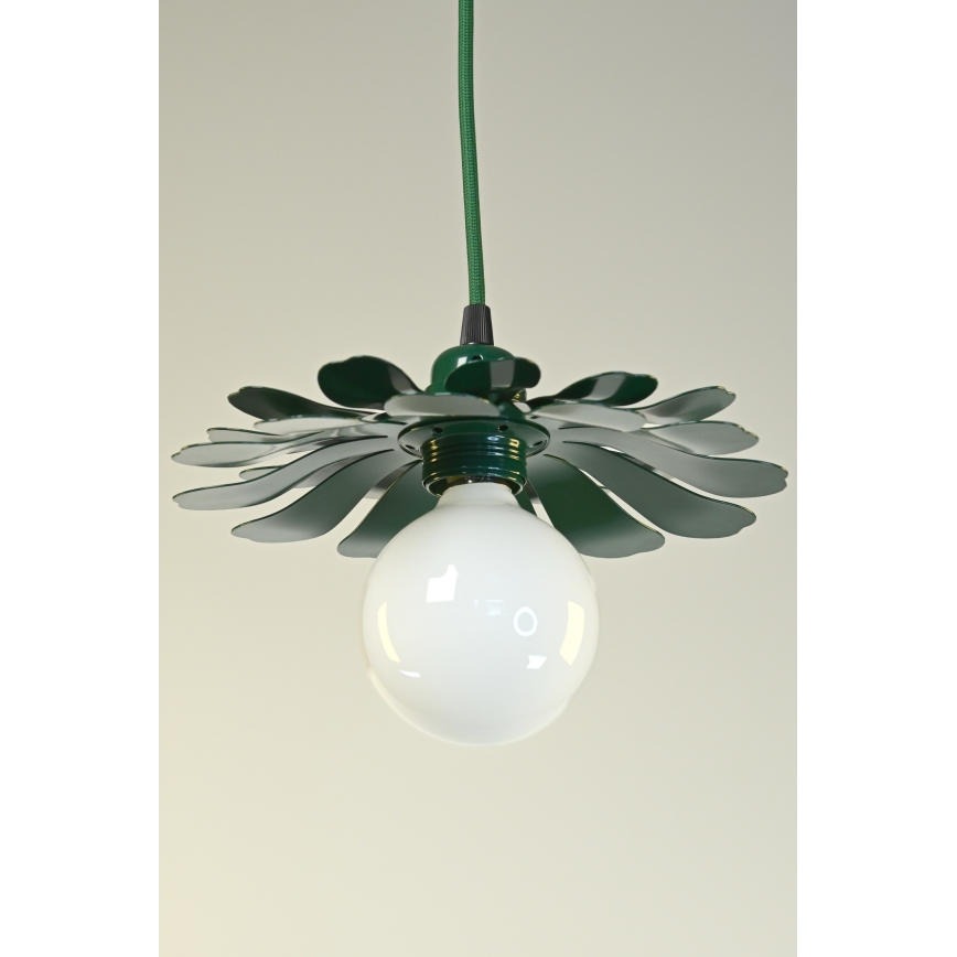 Bohemia-Design - Candelabru suspendat pe cablu 1xE27/60W/230V verde