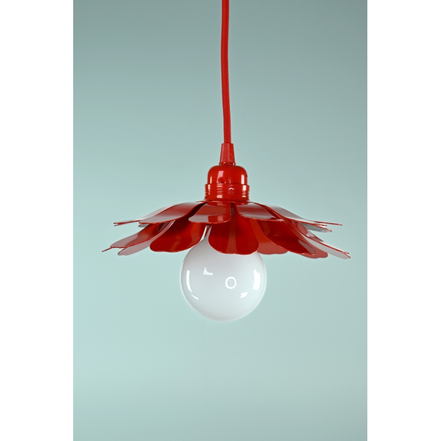 Bohemia-Design - Lampă suspendată pe cablu 1xE27/60W/230V roșie