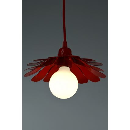 Bohemia-Design - Lampă suspendată pe cablu 1xE27/60W/230V roșie