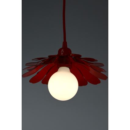 Bohemia-Design - Lampă suspendată pe cablu 1xE27/60W/230V roșie