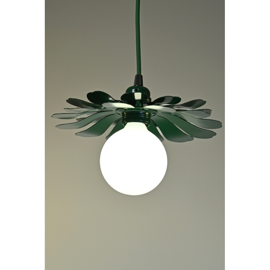 Bohemia-Design - Lampă suspendată pe cablu 1xE27/60W/230V verde