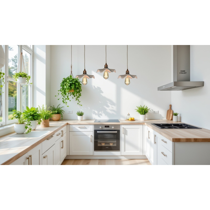 Bohemia-Design - Lustră din porțelan suspendată pe cablu 1xE27/60W/230V
