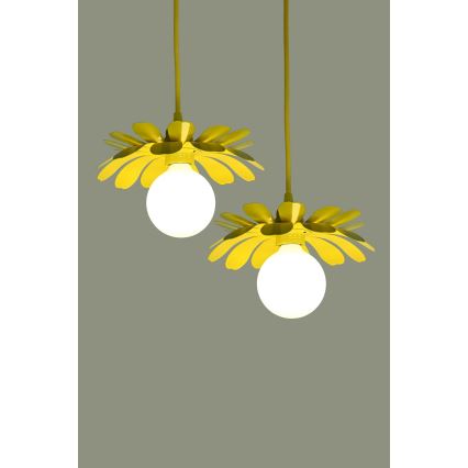Bohemia-Design - Lustră pe cablu 1xE27/60W/230V galbenă