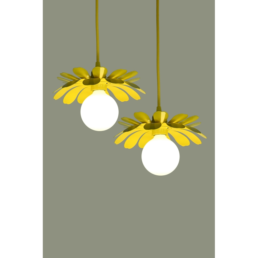 Bohemia-Design - Lustră pe cablu 1xE27/60W/230V galbenă