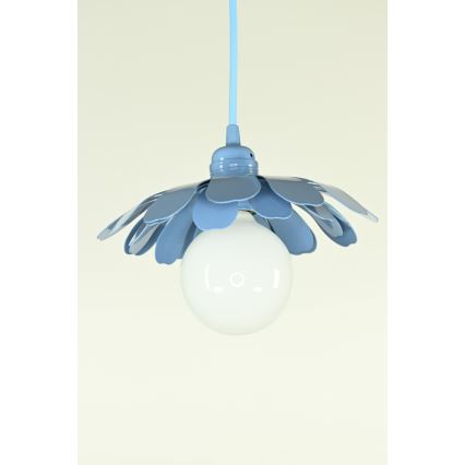 Bohemia-Design - Lustră suspendată pe cablu, 1xE27/60W/230V, albastră