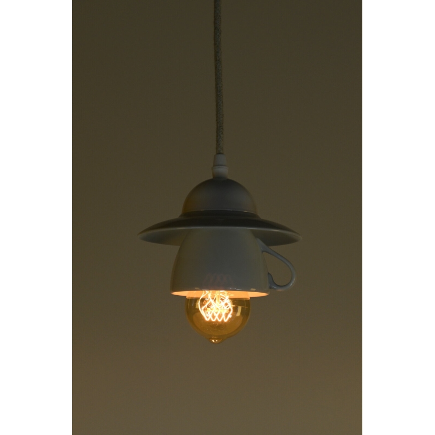 Bohemia-Design - Lustru din porțelan pe cablu 1xE27/60W/230V