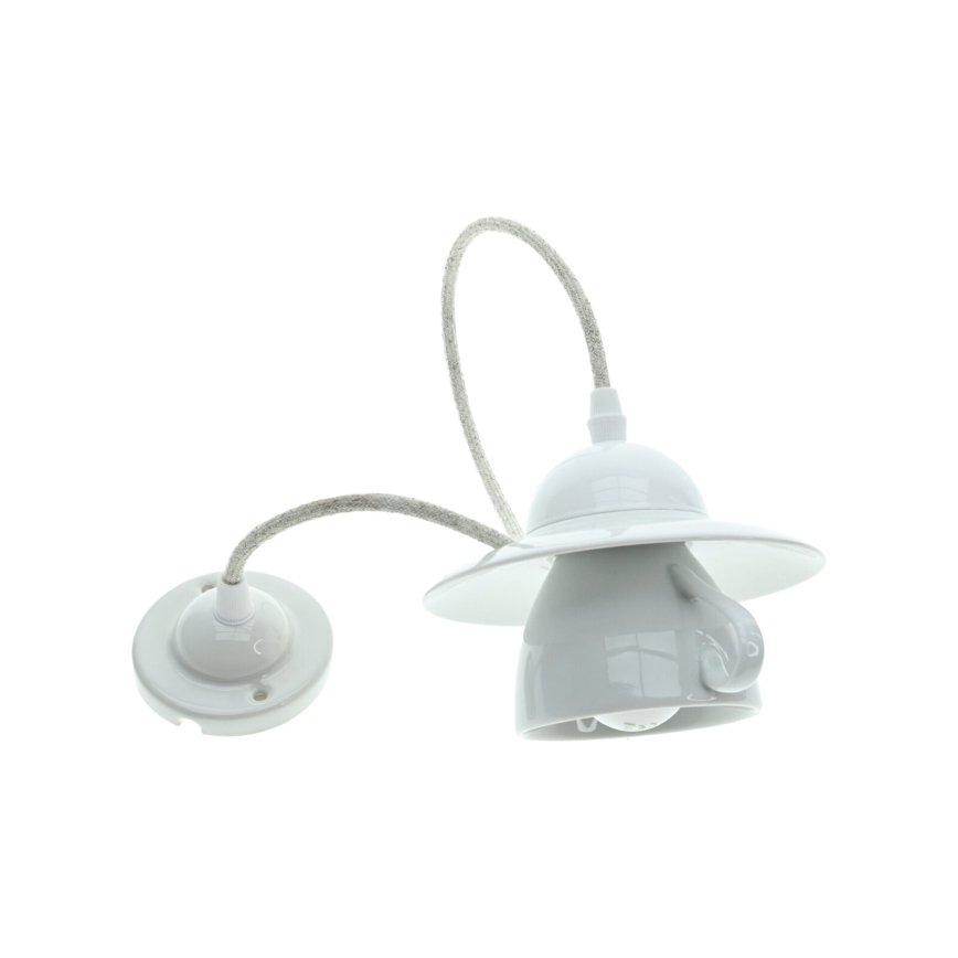 Bohemia-Design - Lustru din porțelan pe cablu 1xE27/60W/230V