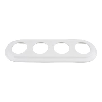 Bohemia-Design - Ramă retro din porțelan, 4 posturi, albă