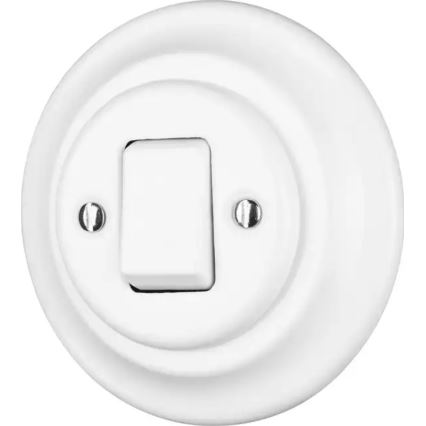 Bohemia-Design - Ramă retro din porțelan, simplă, albă