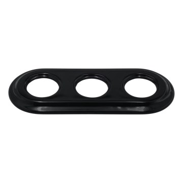 Bohemia-Design - Ramă retro triplă din porțelan, neagră