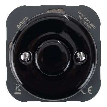 Bohemia-Design - Variator retro din porțelan fără ramă 250V/10A negru