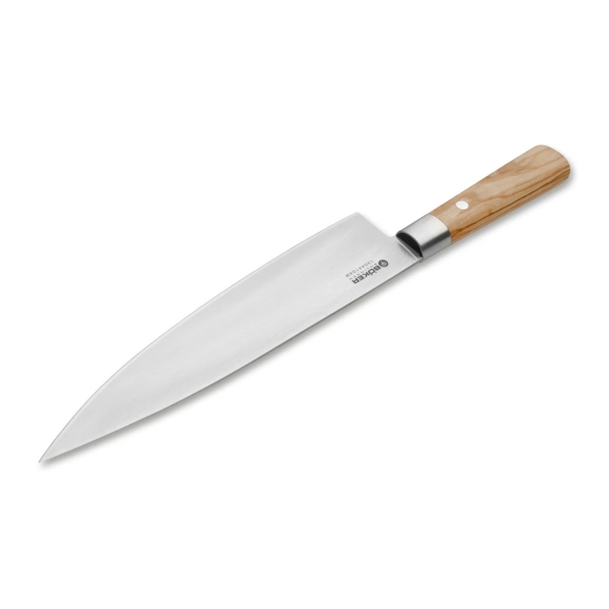 Böker - Cuțit de bucătărie din oțel damasc DAMAST OLIVE 21,2 cm mâner din lemn de măslin