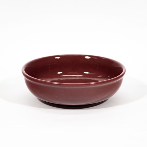 Bol ceramic pentru compot 13 cm roșu închis