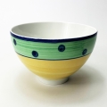 Bol pentru compot ceramic Tereza galben-verde