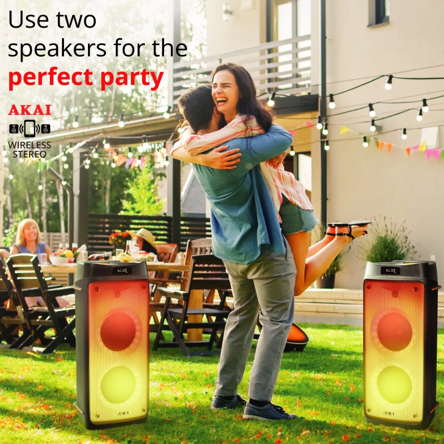 AKAI PARTY BOX 810 - Boxă wireless 65 W / 230 V, acumulator 5000 mAh + telecomandă